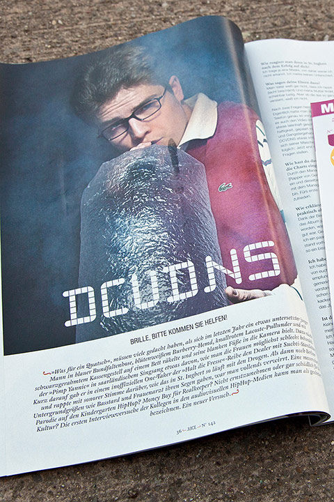 Portrait des Rappers DCVDNS im HipHop-Magazin Juice